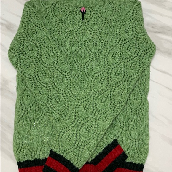 NWT Green Gucci Girls wool and cashmere sweater - Picture 3 of 5